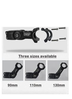 Excefore Adjustable Bike Stem, 0-60 Degree Adjustable MTB Stem, 31.8 130mm Bike Handlebar Stem Riser, with 2 Hexagonal wrench, for Mountain Bike, Road Bicycle, MTB, BMX, Cycling  - Image 5