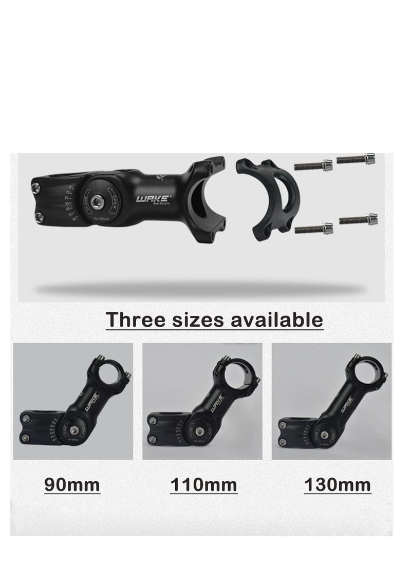 Excefore Adjustable Bike Stem, 0-60 Degree Adjustable MTB Stem, 31.8 130mm Bike Handlebar Stem Riser, with 2 Hexagonal wrench, for Mountain Bike, Road Bicycle, MTB, BMX, Cycling  - Image 5