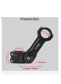 Excefore Adjustable Bike Stem, 0-60 Degree Adjustable MTB Stem, 31.8 130mm Bike Handlebar Stem Riser, with 2 Hexagonal wrench, for Mountain Bike, Road Bicycle, MTB, BMX, Cycling  - Image 2