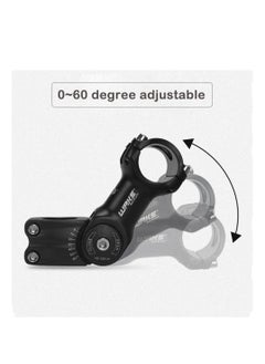 Excefore Adjustable Bike Stem, 0-60 Degree Adjustable MTB Stem, 31.8 130mm Bike Handlebar Stem Riser, with 2 Hexagonal wrench, for Mountain Bike, Road Bicycle, MTB, BMX, Cycling  - Image 4