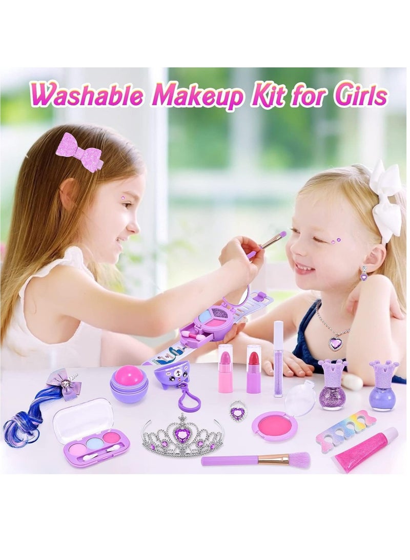 Kids Makeup Kit for Girls, Unicorn Makeup Set, Real Washable Make up Kit for Little Girl Princess Toddler Makeup for Kid Birthday Gifts Unicorn Toys for Girls - Image 4