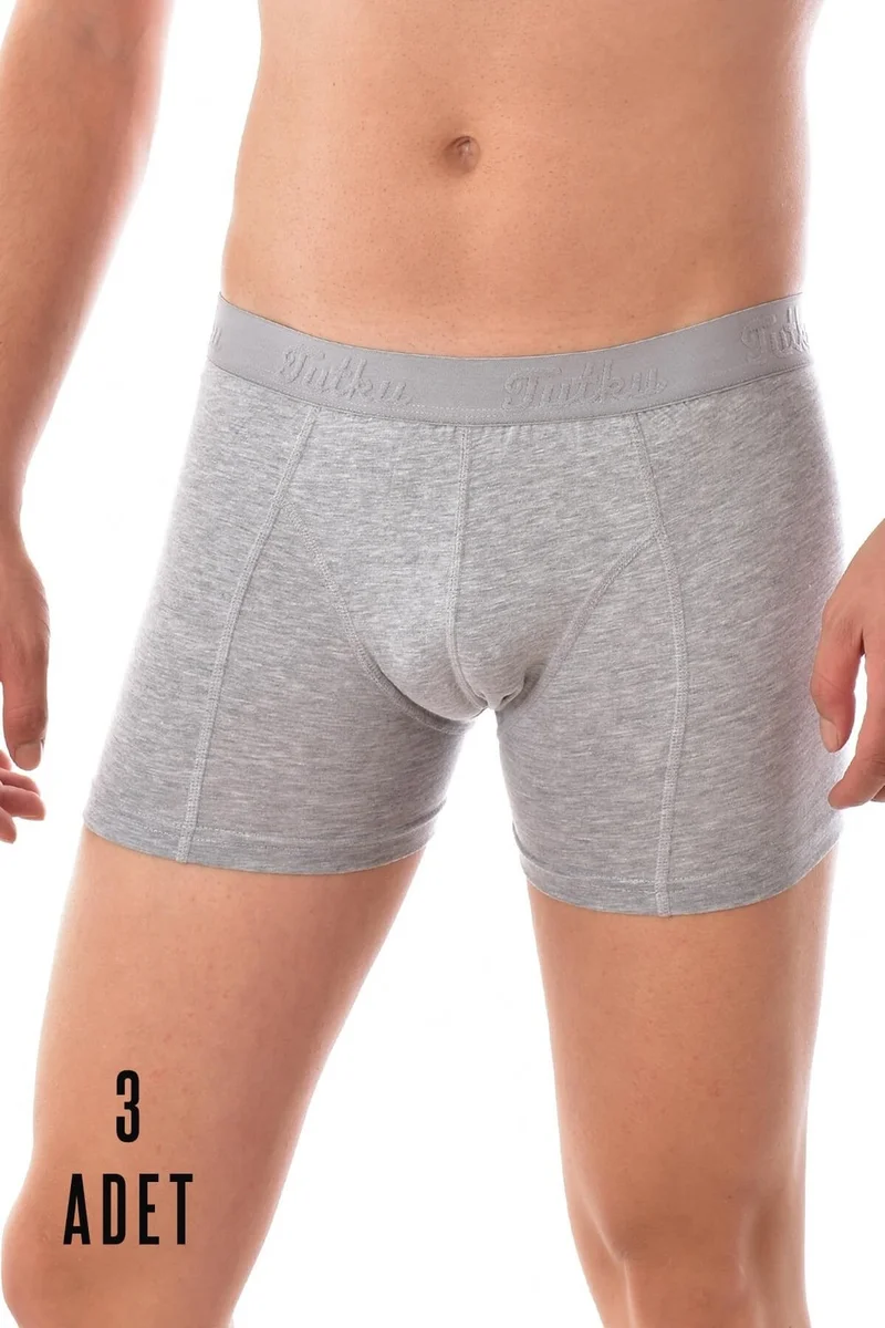 توتكو 3 Pieces Men's Lycra Elastane Boxer Gray 0114