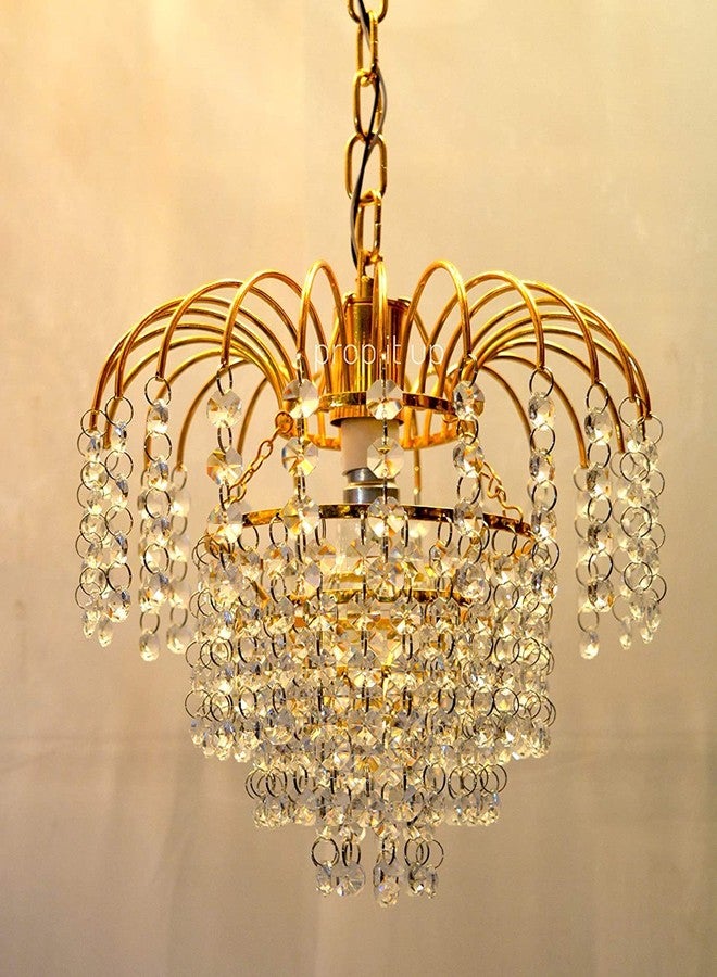 WOKE 15 Watts Crystal Pendant Round Light (Gold) - Image 2