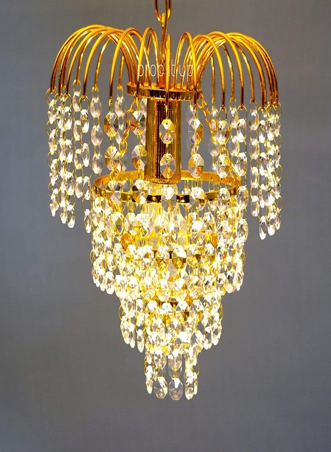 WOKE 15 Watts Crystal Pendant Round Light (Gold) - Image 3