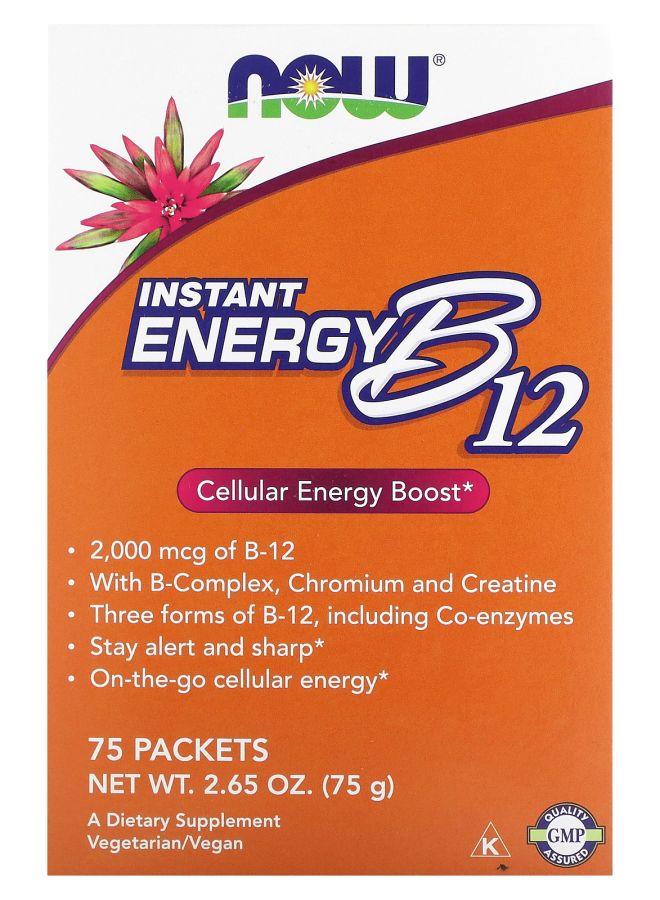 now Instant Energy B12 2000 mcg 75 Packets 0.035 oz (1 g) Each