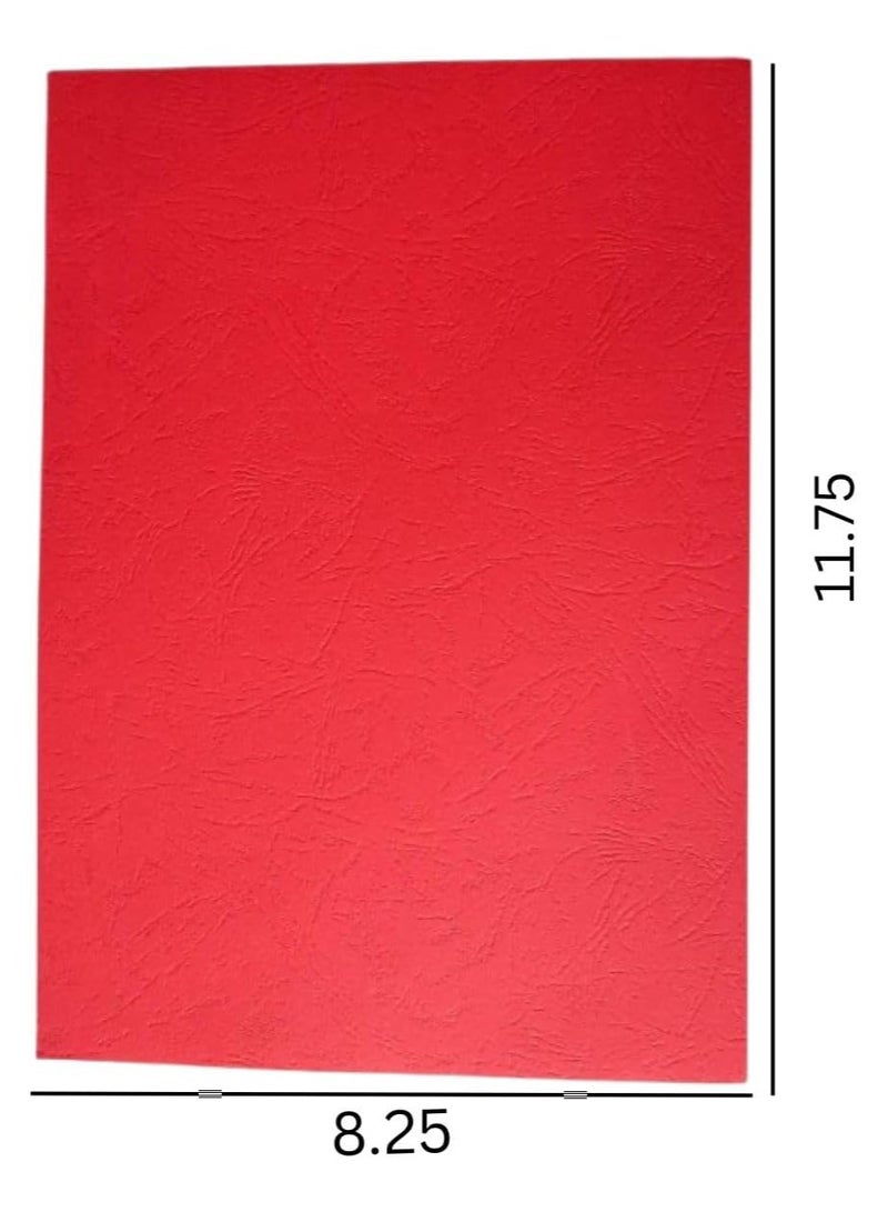 MARKQ [1000 حزمة] غلاف ربط أحمر [A4] 230 جرام - أوراق واقية متينة للعروض التقديمية والتقارير والمستندات - متوافقة مع آلات الربط بالأسلاك والربط بالأسلاك المزدوجة - Image 4