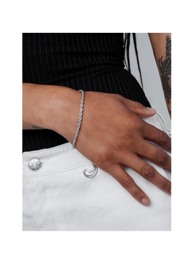Fayrouz Jewellery Braided bracelet. Stainless steel, stainless steel rope chain bracelet for men and women. Fashion wrist jewelry. From Fairuz Jewelry. Bracelet or Ansail. - Image 2