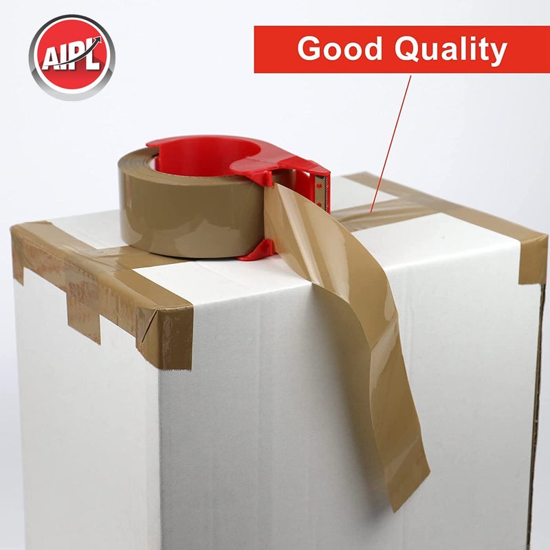 AIPL شريط تغليف بني BOPP - 48 مم × 50 متر | عبوة من 2 | للتغليف، الزينة وأعمال DIY - Image 2
