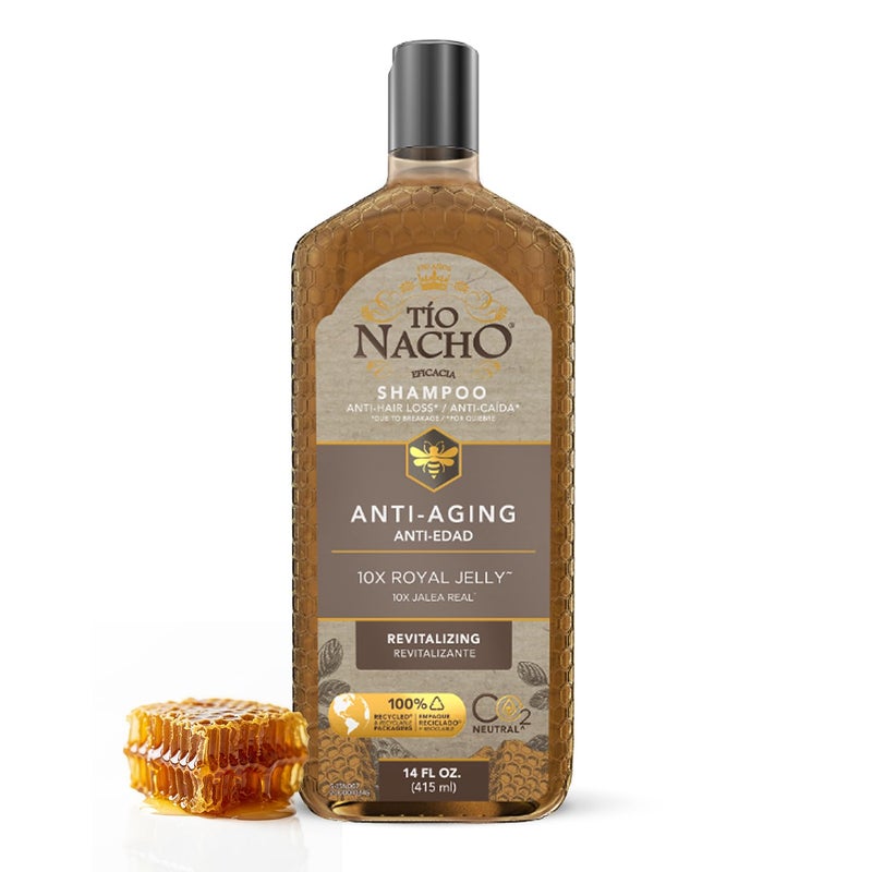 Tio Nacho Anti-Aging Shampoo with Royal Jelly, Shampoo for Aging Hair for Women and Men, Strengthening Formula to Help Defy Damage and Fortify Fragile Hair, 14 fl oz - Image 1