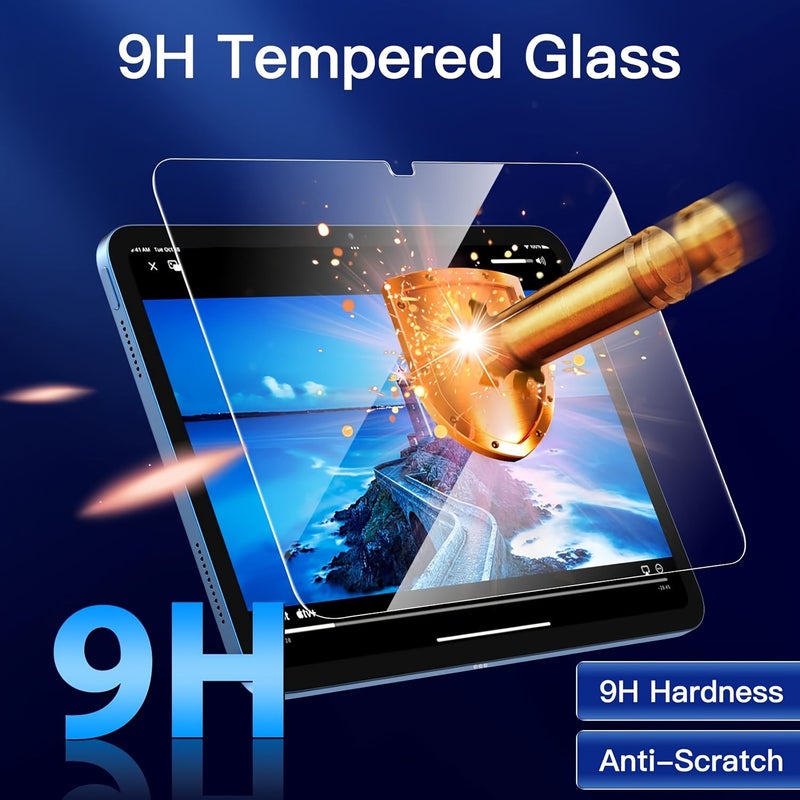 9H Tempered Glass Screen Protector For Ipad 10th 11th Generation 2022 2025 Clear 2 Pack - Image 1
