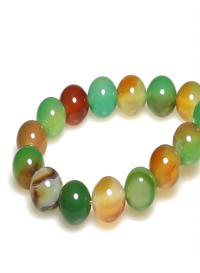 MJDCB Natural Peacock Agate Beads Red Green Agate Beads Round Stone Beads for DIY Necklace Bracelat Jewelry Making Strand 15" (6mm) - Image 2