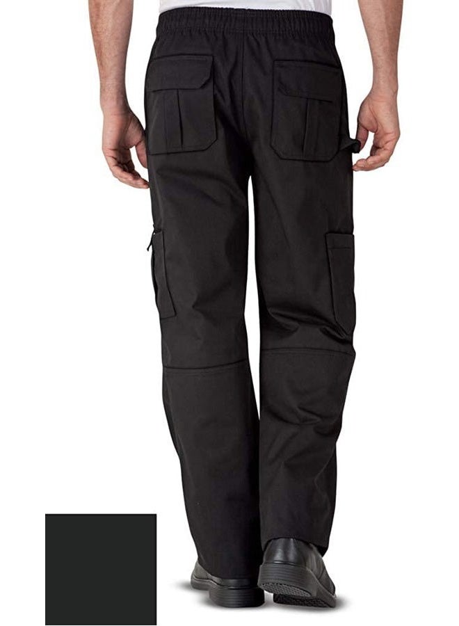Uniformates Unisex Baggy Style Men women Chef Cook Pants Trouser with Draw String for Food Service, Bakers and Culinary Professional (UAE/KSA, Alpha, S, Regular, Regular) - Image 3