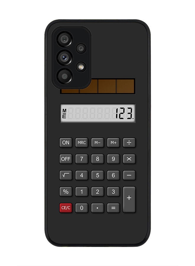 Stylizedd Rugged Black edge case for Samsung Galaxy A73 5G Slim fit Soft Case Flexible Rubber Edges Anti Drop TPU Gel Thin Cover - Calc (Black) - Image 1