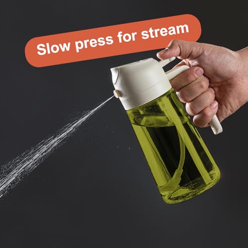 CXINYI - 16oz/470ml Olive Oil Dispenser for Kitchen with Stickers - 2 in 1 Olive Oil Sprayer for Cooking, Air Fryer, and Salad, Black&White (Light-Proof Kitchen Gadget) - Image 5