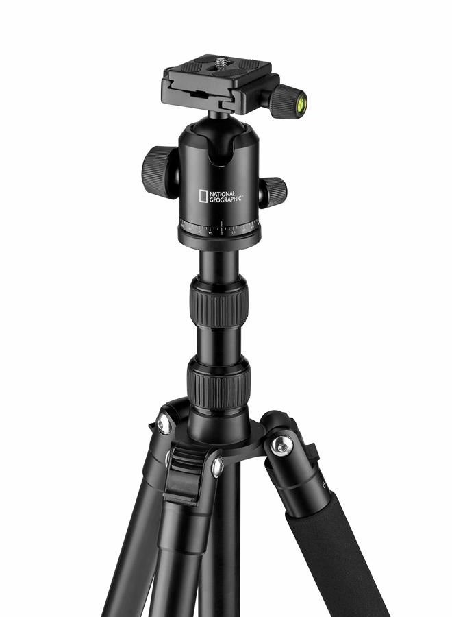 NATIONAL GEOGRAPHIC NATIONAL GEOGRAPHIC Travel Photo Tripod Kit with Monopod, Aluminium, 5-Section Legs, Twist Locks, Load up 8kg, Carrying Bag, Ball Head, Quick Release, NGTR002T - Image 2