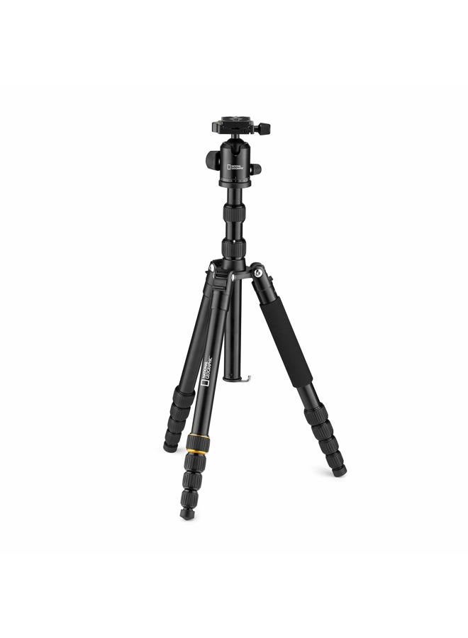 NATIONAL GEOGRAPHIC NATIONAL GEOGRAPHIC Travel Photo Tripod Kit with Monopod, Aluminium, 5-Section Legs, Twist Locks, Load up 8kg, Carrying Bag, Ball Head, Quick Release, NGTR002T - Image 1