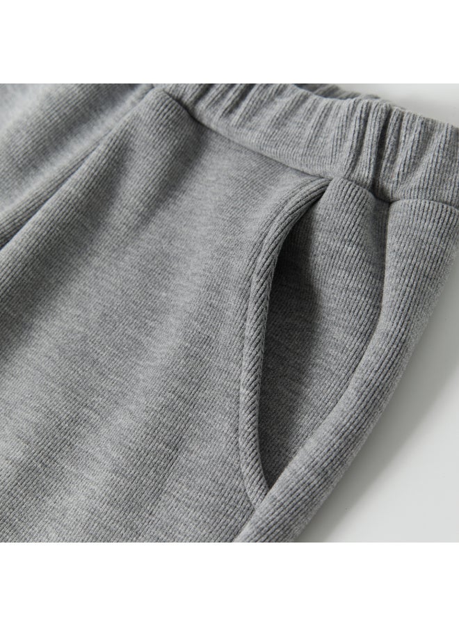 Deesha Girls' Fleece-lined Pants Winter Kids' Fashion Casual Flared Trousers - Image 3