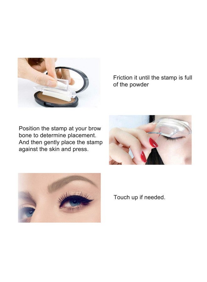بوبين مسحوق ختم الحواجب مقاوم للماء 3 ثواني مكياج العين طقم تلوين طبيعي يخلق حواجب ذات مظهر طبيعي للمبتدئين في المكياج - Image 3