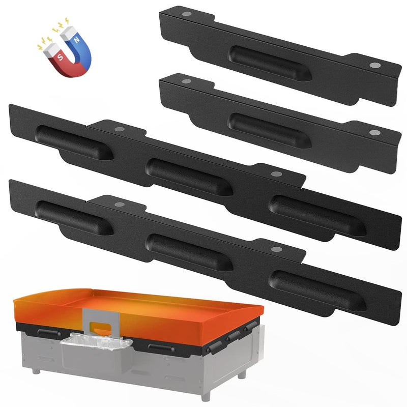 Wind Guards for Blackstone 22 Inch Griddle Grill Accessories for Griddle Grill and Camping MeWeBlue 5018 Magnetic Stainless Steel Wind Screens Protect Flame Hold Heat Compatible with Hood Black