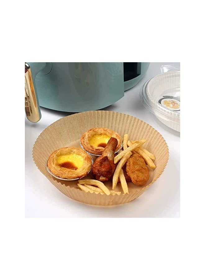 Raxoom 100 Pcs Large Size 7.9" (20 cm) disposable Air Fryer paper, liners Air Fryer liner oil & waterproof, nonstick baking air fryer liners square and round reusable papers, (Round) - Image 3