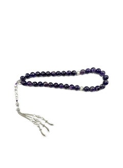 REBUY REBUY Amethyst Islamic Prayer Beads 33 Tasbih Natural Stone Misbaha Rosary Tasbeeh  - Image 1