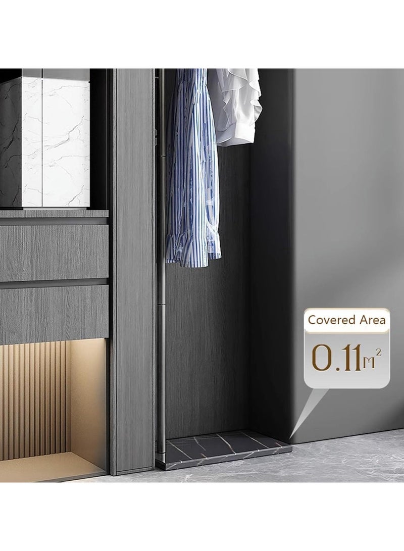 TAPIT Coat Racks Metal Coat Racks Coat Rack Freestanding Tree Coat Rack L Shaped Coat with Hooks & Marble Base Coat Racks for Hanging Scarf Bag Jacket Home Entry-way Hat Hanger (Black 170cm)  - Image 5