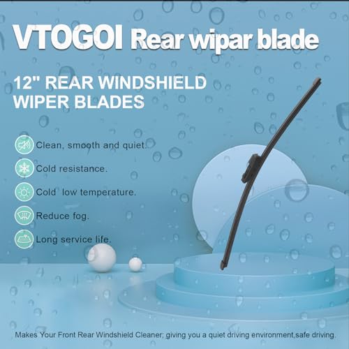 VTOGOI Original Factory Quality Rear Windshield Wiper Blades Replacement For Volkswagen Atlas 2018-2022,Easy To Install 12"(Pack of 1) - Image 2