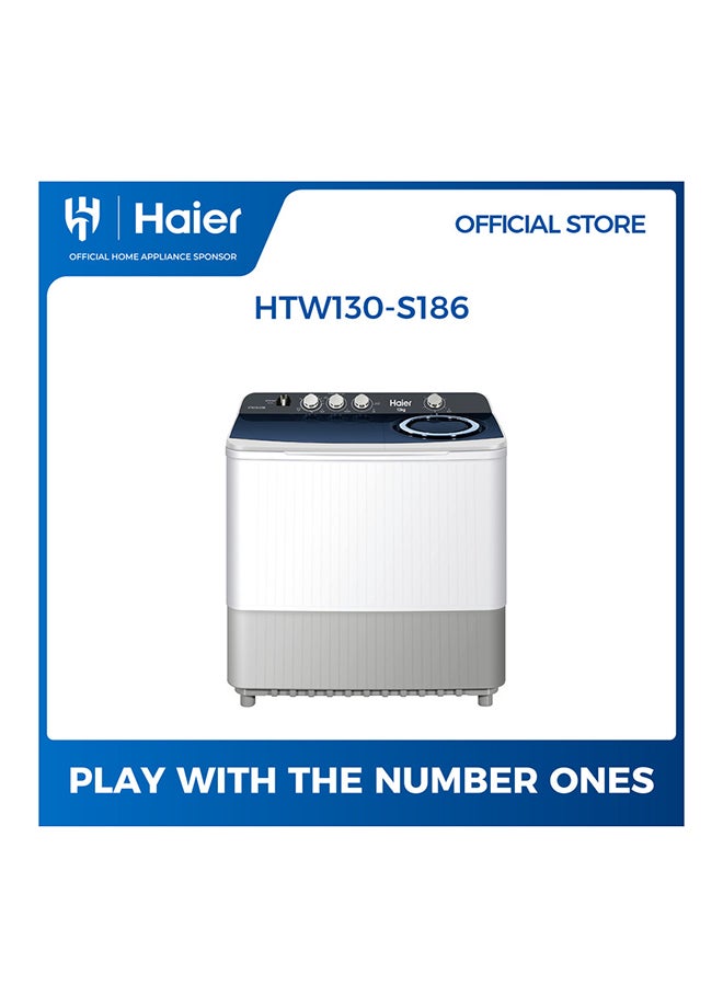 هاير غسالة بحوضين HTW130-S186 أبيض - Image 1