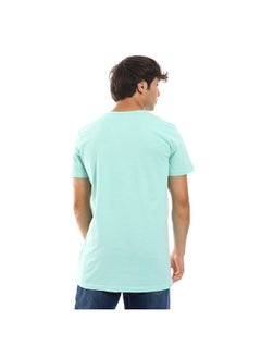 Andora Printed Short Sleeves Tee-Mint  - Image 4