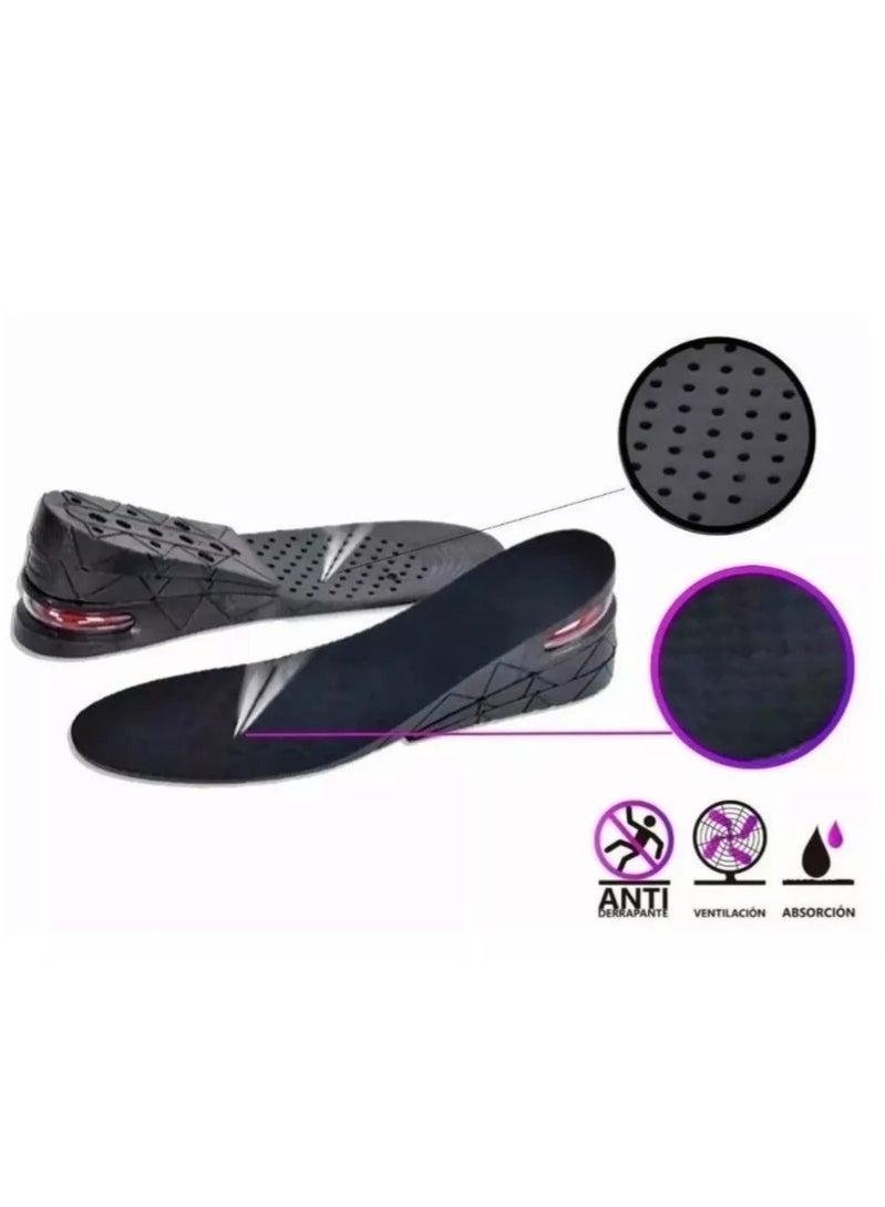 Happy Home Adjustable Height Increase Insoles with 4 Lift Levels (1.2 / 2 / 2.75 / 3.54 inch) – Air Cushion Shock Absorbing Elevator Insoles for Men & Women – Breathable Hidden Heel Lift Pads with Non-Slip PVC Base, Trimmable to Fit Shoe Size - Image 3