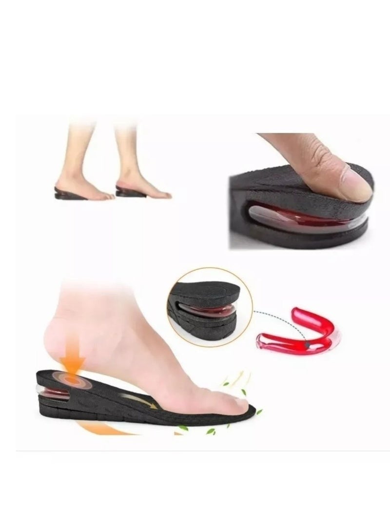 Happy Home Adjustable Height Increase Insoles with 4 Lift Levels (1.2 / 2 / 2.75 / 3.54 inch) – Air Cushion Shock Absorbing Elevator Insoles for Men & Women – Breathable Hidden Heel Lift Pads with Non-Slip PVC Base, Trimmable to Fit Shoe Size - Image 4