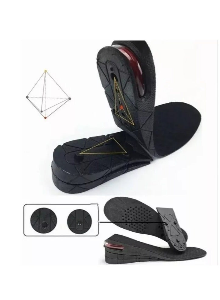 Happy Home Adjustable Height Increase Insoles with 4 Lift Levels (1.2 / 2 / 2.75 / 3.54 inch) – Air Cushion Shock Absorbing Elevator Insoles for Men & Women – Breathable Hidden Heel Lift Pads with Non-Slip PVC Base, Trimmable to Fit Shoe Size - Image 2