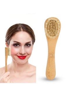 YOSOO Facial Cleansing Brush Wooden Handle Face Cleaning Brush Manual Skin Care Exfoliation Brush  - Image 2