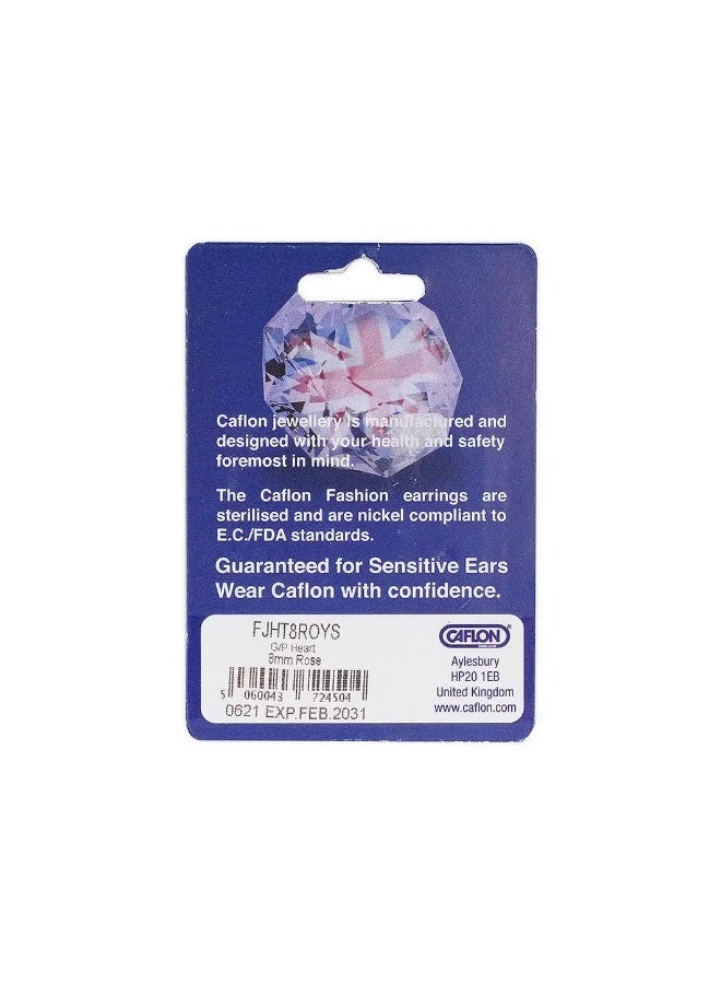 Caflon Young Sense medical earrings (Heart shape-Fuschia) - Image 3
