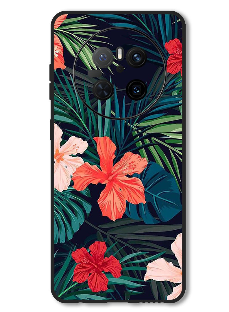 Theodor Case Compatible with Huawei Mate 70 Protection Shockproof Bumper Cover Flowers (2) - Image 1