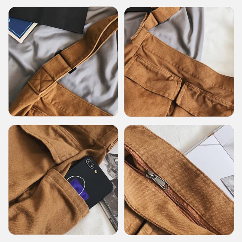 Sumleno Bohemian Hipster Hobo Boho Hippie Crossbody Bag Purse Canvas Sling Bag Aesthetic Tote Large Handbags Fairy Grunge Bag (Army Green) - Image 5