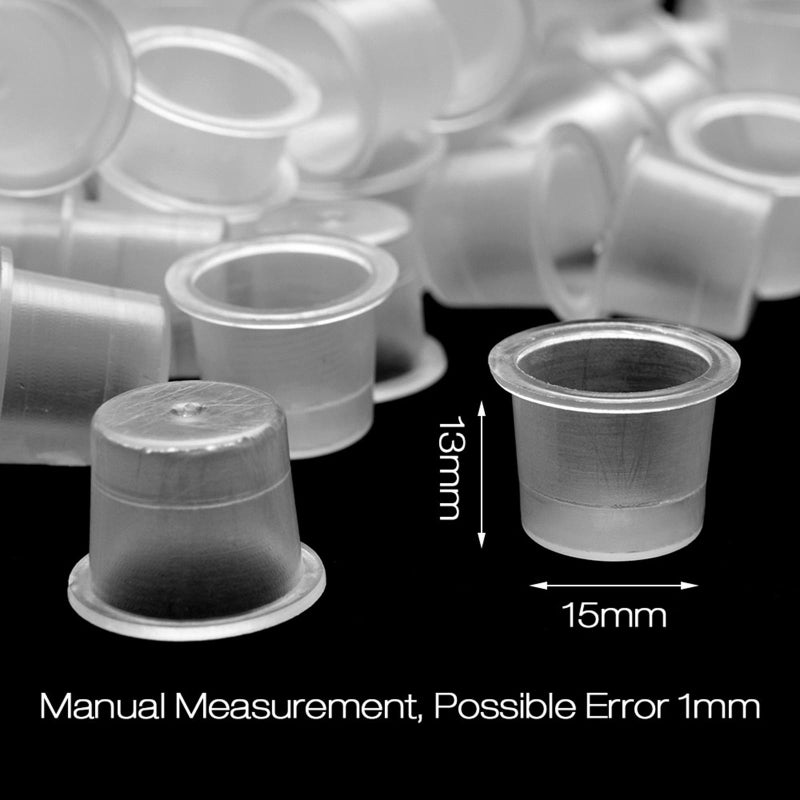 200pcs M/L Tattoo Ink Cup Plastic Disposable Microblading Tattoo Ink Cups Permanent Makeup Pigment Clear Holder Container Tattoo Accessory - Image 5
