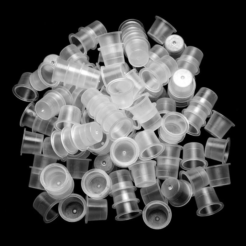 200pcs M/L Tattoo Ink Cup Plastic Disposable Microblading Tattoo Ink Cups Permanent Makeup Pigment Clear Holder Container Tattoo Accessory - Image 3