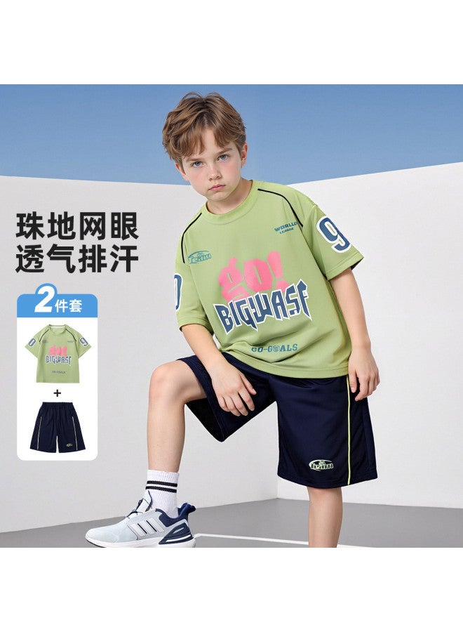 Bumblebee Boys' Summer Outfit 2025 New Collection Trendy Kids' Short-sleeve Sportswear Set For Stylish Boys - Image 2