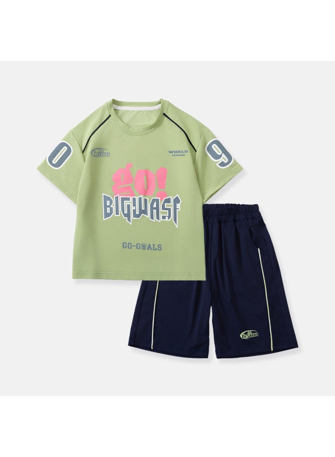 Bumblebee Boys' Summer Outfit 2025 New Collection Trendy Kids' Short-sleeve Sportswear Set For Stylish Boys - Image 4