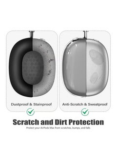 XiuWoo Silicone Cases Suitable Case Cover for AirPods Max Headphones, Anti Scratch, Sweat Proof, 3 in 1 Ear Pad Covers, Ear Cups Cover, Headband Cover, black  - Image 2