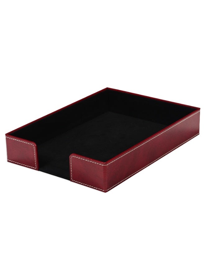 FIS Executive Desk Set, German Bonded Leather Materials, Set of 10 Pieces, Maroon Color, Pack in Gift Box-FSDSEXBL231MR - Image 3