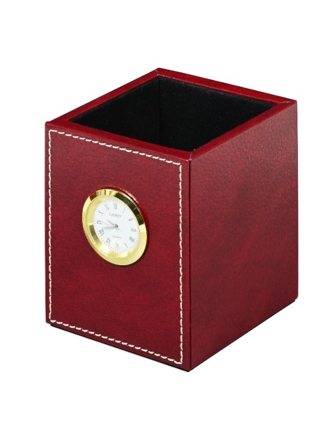 FIS Executive Desk Set, German Bonded Leather Materials, Set of 10 Pieces, Maroon Color, Pack in Gift Box-FSDSEXBL231MR - Image 5