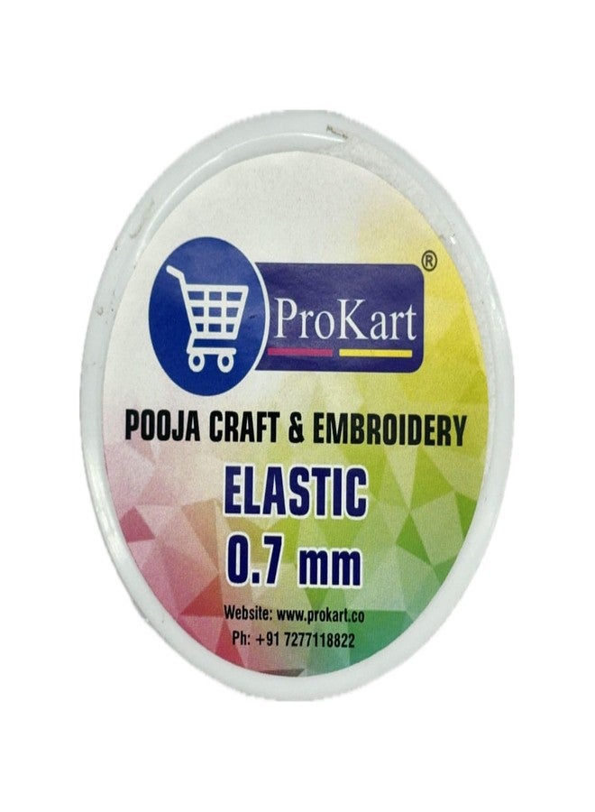 Prokart 0.7 mm 10 Meter Elastic Stretching Cord for Beading, Jewellery Making, Transparent Pack of 1 - Image 1