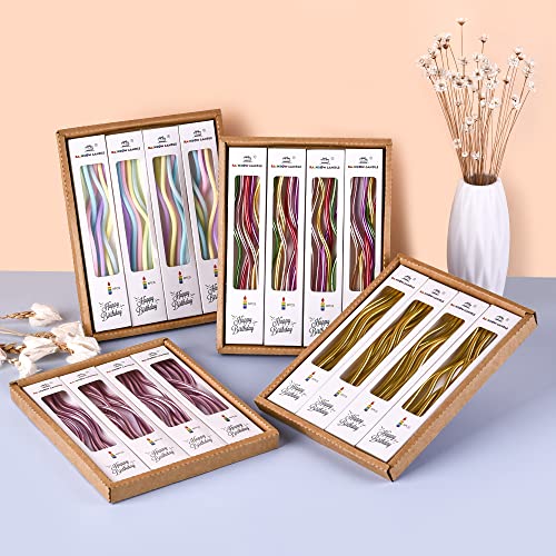 PHD CAKE 24-Count Gold Spiral Long Thin Metallic Birthday Candles, Cake Candles, Birthday Parties, Wedding Decorations, Party Candles - Image 5