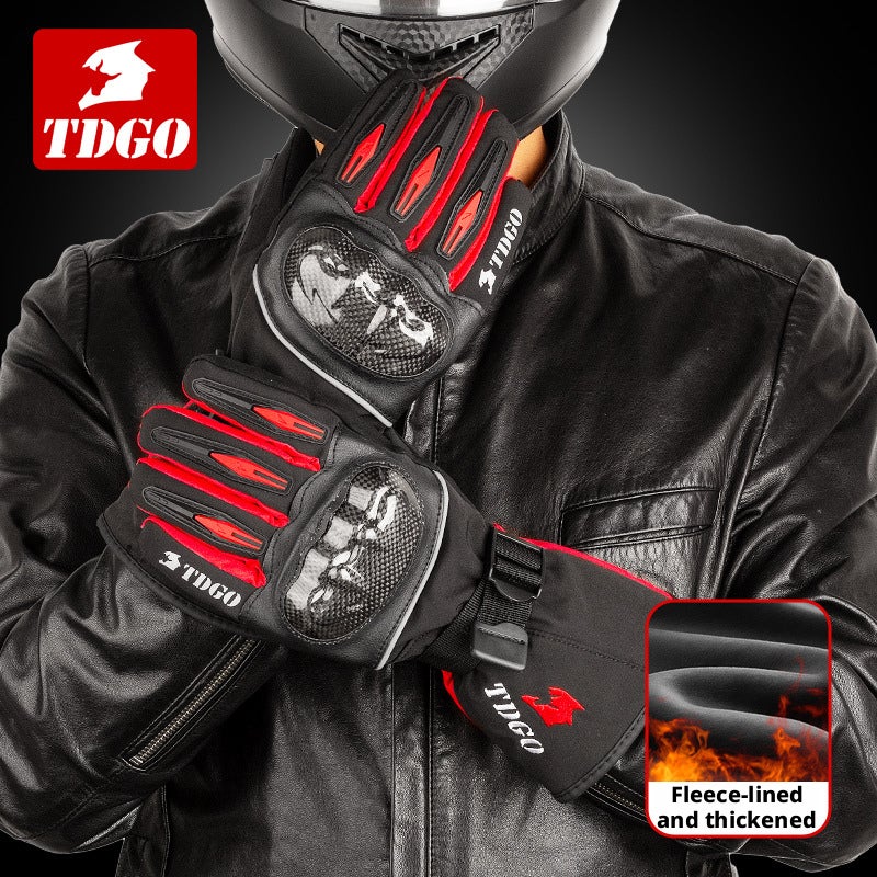 TDGO Men's Motorcycle Winter Waterproof Gloves - Image 1