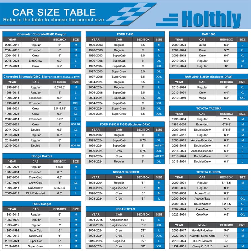 Holthly 10 Layers Truck Cover Waterproof All Weather. Pickup Truck Cover Rain UV Protection. Length: Up to 210 inches, Universal Fit Most Regular Cab Short Box Ford F100 Chevy C10 S10 Ram 150 250. - Image 4