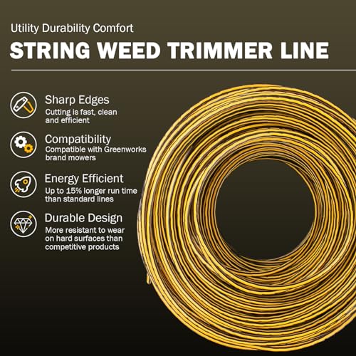 CHAR YONG String Weed Trimmer Line Replacement for DEWALT DWO1DT802 DCST922P1 DCST925 DCST925B DCST972 DCST972B DCST925M1 DCST920B DCST970B 0.080-Inch, (225-Feet),Black Gold - Image 4