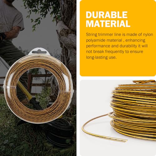 CHAR YONG String Weed Trimmer Line Replacement for DEWALT DWO1DT802 DCST922P1 DCST925 DCST925B DCST972 DCST972B DCST925M1 DCST920B DCST970B 0.080-Inch, (225-Feet),Black Gold - Image 3