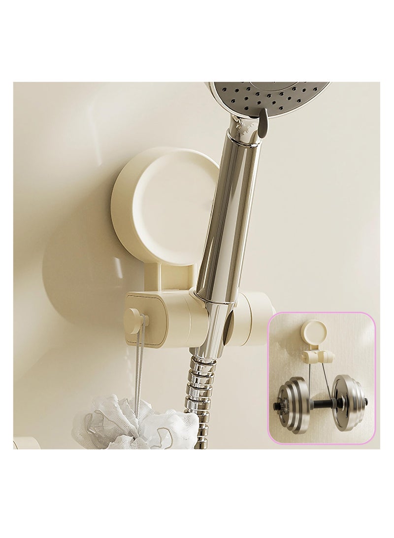 SYOSI حامل رأس الدش بالشفط الهوائي، أداة مفيدة، قابلة للتعديل والتنقل، منزلية. جهاز منزلي، حمام، أداة. مجموعة مستلزمات منزلية، مصنوعة من مواد ABS، لا حاجة للحفر. - Image 1